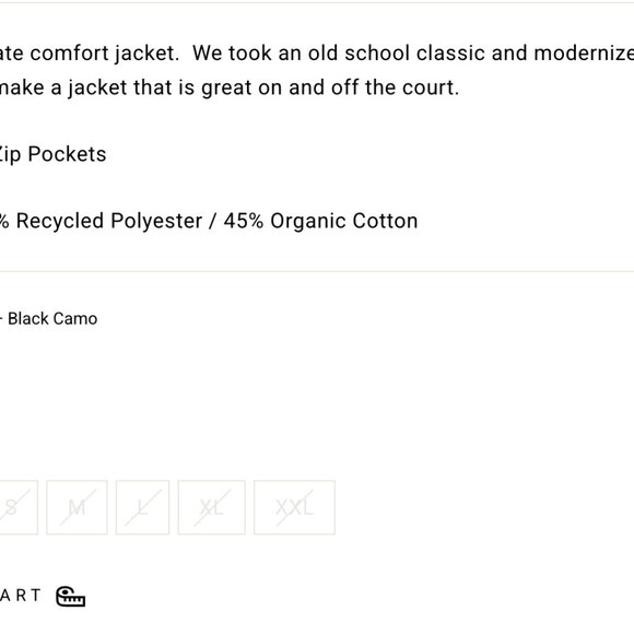 NEW Flint Park Men's Court Jacket in Black Camo Size Large - Picture 5 of 5